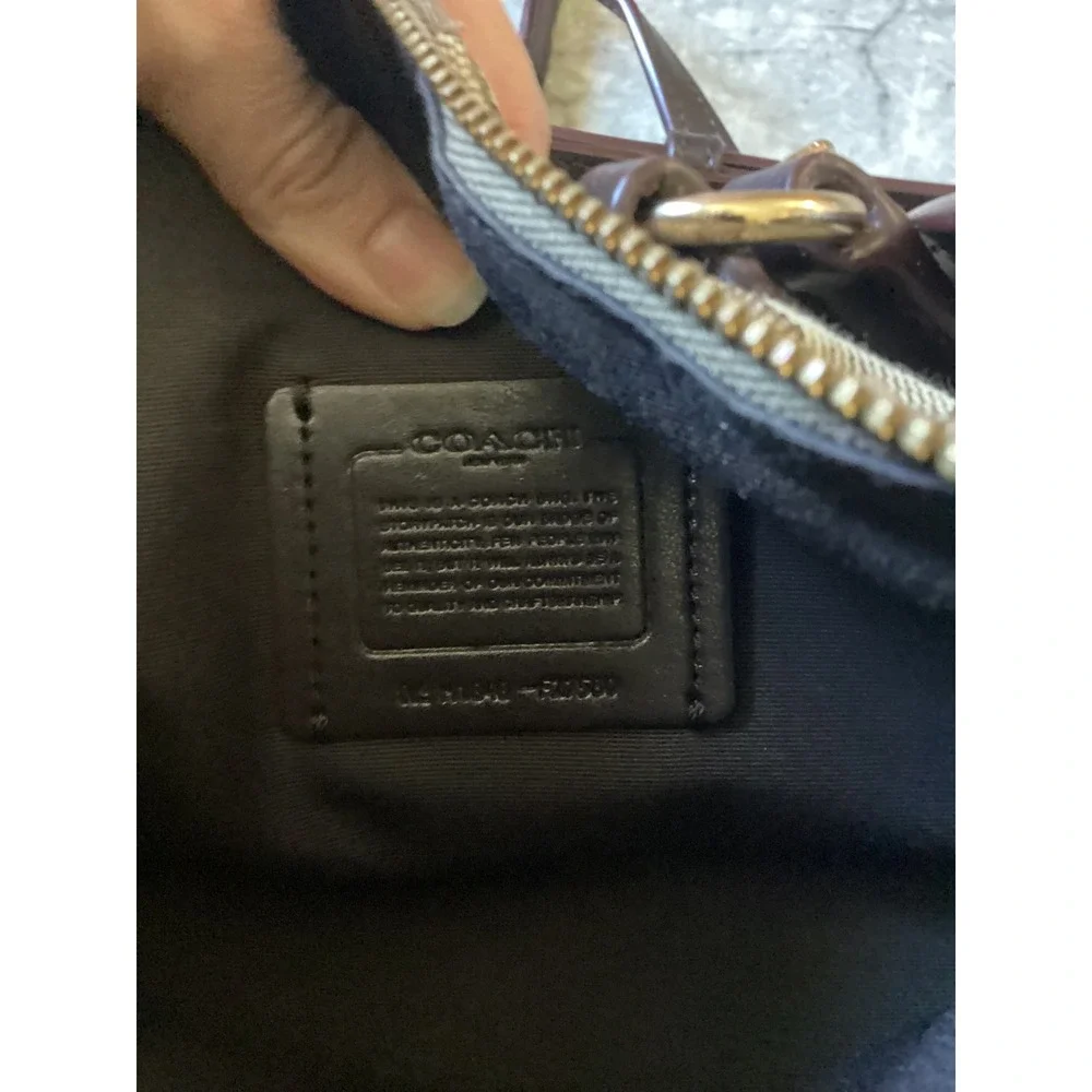 Coach Kelsey Satchel Signature Jacquard Canvas Brown Crossbody Bag F27580